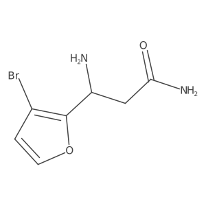 (3R)-3-Amino-3-(3-bromofuran-2-yl)propanamide Structure