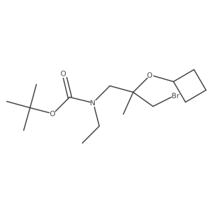 tert-butyl N-(3-bromo-2-cyclobutoxy-2-methylpropyl)-N-ethylcarbamate Structure