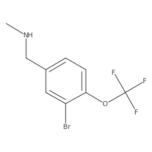 1-(3-Bromo-4-(trifluoromethoxy)phenyl)-N-methylmethanamine Structure