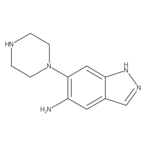 6-(piperazin-1-yl)-1H-indazol-5-amine结构式