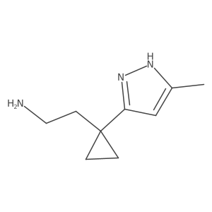 2-[1-(5-methyl-1H-pyrazol-3-yl)cyclopropyl]ethan-1-amine Structure