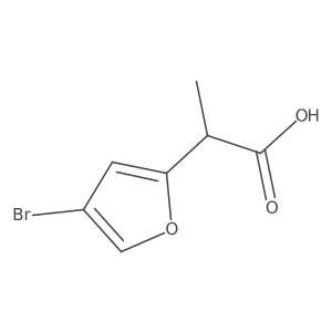 2-(4-Bromofuran-2-yl)propanoic acid Structure