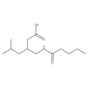 (3S)-5-methyl-3-(pentanamidomethyl)hexanoic acid Structure