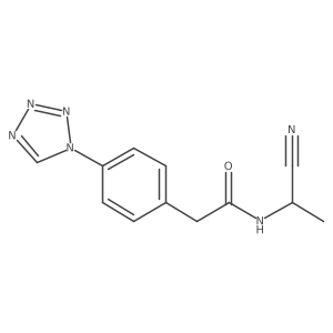 N-(1-cyanoethyl)-2-[4-(1H-1,2,3,4-tetrazol-1-yl)phenyl]acetamide Structure