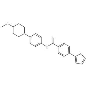 N-(4-(4-methoxypiperidin-1-yl)phenyl)-4-(thiophen-2-yl)benzamide Structure