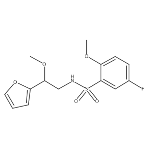 5-fluoro-N-(2-(furan-2-yl)-2-methoxyethyl)-2-methoxybenzenesulfonamide Structure