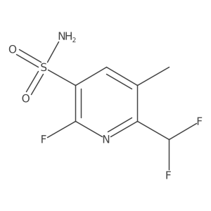 2-(Difluoromethyl)-6-fluoro-3-methylpyridine-5-sulfonamide Structure