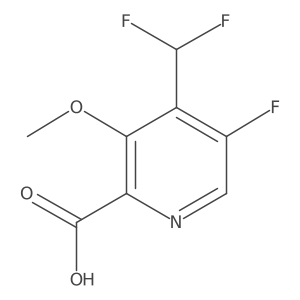 4-(difluoromethyl)-5-fluoro-3-methoxy-pyridine-2-carboxylic acid结构式