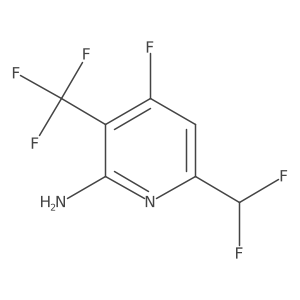 6-(Difluoromethyl)-4-fluoro-3-(trifluoromethyl)pyridin-2-amine结构式