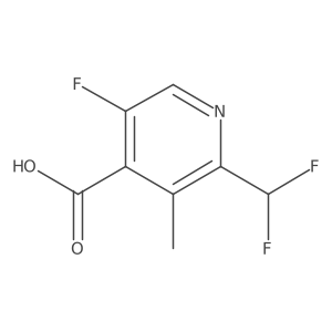 2-(Difluoromethyl)-5-fluoro-3-methylpyridine-4-carboxylic acid结构式