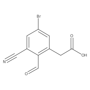5-Bromo-3-cyano-2-formylphenylacetic acid Structure