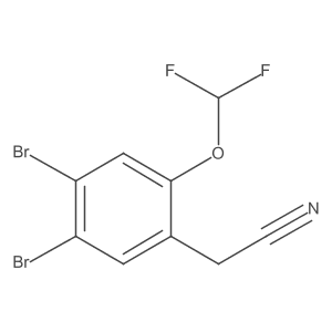 4,5-Dibromo-2-(difluoromethoxy)phenylacetonitrile结构式