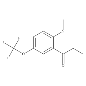 1-(2-(Methylthio)-5-(trifluoromethoxy)phenyl)propan-1-one Structure