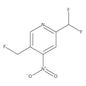 2-(Difluoromethyl)-5-(fluoromethyl)-4-nitropyridine Structure