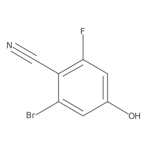 2-Bromo-6-fluoro-4-hydroxybenzonitrile Structure
