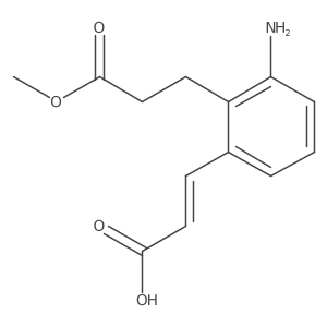 (E)-3-(3-Amino-2-(3-methoxy-3-oxopropyl)phenyl)acrylic acid Structure
