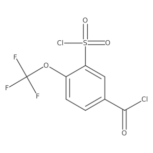 3-(Chlorosulfonyl)-4-(trifluoromethoxy)benzoyl chloride Structure