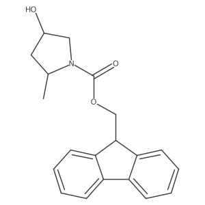 (9H-fluoren-9-yl)methyl 4-hydroxy-2-methylpyrrolidine-1-carboxylate结构式