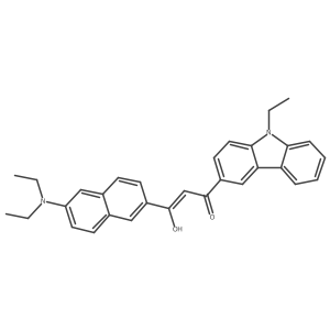 3-(6-(Diethylamino)naphthalen-2-yl)-1-(9-ethyl-9H-carbazol-3-yl)-3-hydroxyprop-2-en-1-one Structure