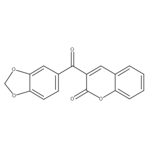 3-(2H-1,3-benzodioxole-5-carbonyl)-2H-chromen-2-one结构式