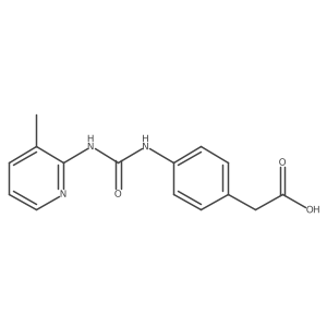 4-[[[(3-Methyl-2-pyridinyl)amino]carbonyl]amino]benzeneacetic acid结构式
