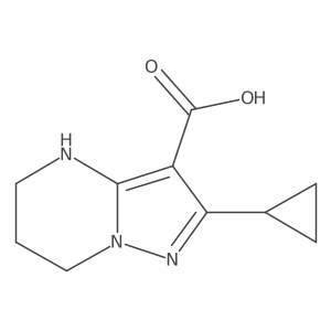 2-cyclopropyl-4H,5H,6H,7H-pyrazolo[1,5-a]pyrimidine-3-carboxylic acid Structure