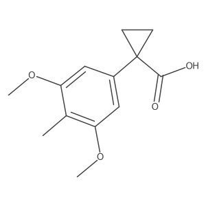 1-(3,5-Dimethoxy-4-methylphenyl)cyclopropane-1-carboxylic acid Structure