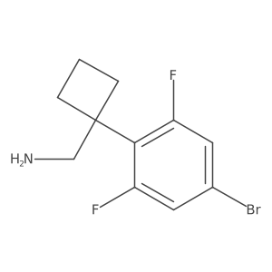[1-(4-Bromo-2,6-difluorophenyl)cyclobutyl]methanamine结构式