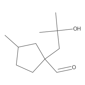 1-(2-Hydroxy-2-methylpropyl)-3-methylcyclopentane-1-carbaldehyde Structure