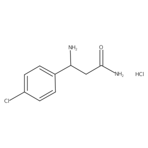 3-Amino-3-(4-chlorophenyl)propanamide hydrochloride结构式