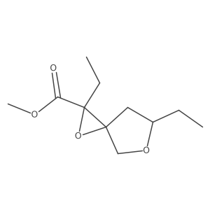 Methyl 2,6-diethyl-1,5-dioxaspiro[2.4]heptane-2-carboxylate结构式