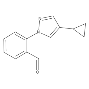 2-(4-cyclopropyl-1H-pyrazol-1-yl)benzaldehyde结构式