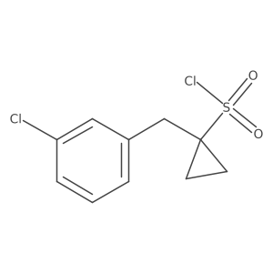 1-[(3-Chlorophenyl)methyl]cyclopropane-1-sulfonyl chloride结构式