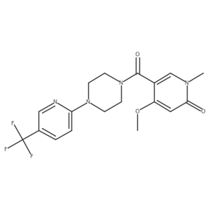 4-methoxy-1-methyl-5-(4-(5-(trifluoromethyl)pyridin-2-yl)piperazine-1-carbonyl)pyridin-2(1H)-one Structure