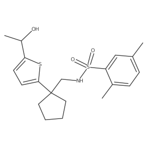N-((1-(5-(1-hydroxyethyl)thiophen-2-yl)cyclopentyl)methyl)-2,5-dimethylbenzenesulfonamide Structure
