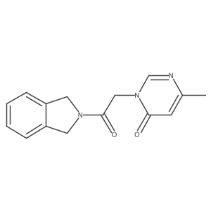 3-(2-(isoindolin-2-yl)-2-oxoethyl)-6-methylpyrimidin-4(3H)-one结构式