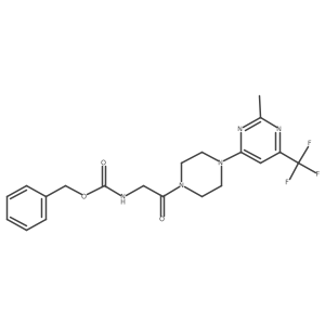 Benzyl (2-(4-(2-methyl-6-(trifluoromethyl)pyrimidin-4-yl)piperazin-1-yl)-2-oxoethyl)carbamate Structure