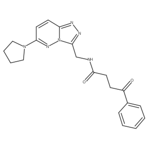 4-oxo-4-phenyl-N-((6-(pyrrolidin-1-yl)-[1,2,4]triazolo[4,3-b]pyridazin-3-yl)methyl)butanamide结构式