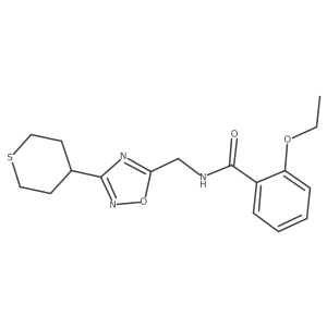 2-ethoxy-N-((3-(tetrahydro-2H-thiopyran-4-yl)-1,2,4-oxadiazol-5-yl)methyl)benzamide Structure