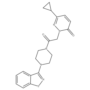 2-(2-(4-(benzo[d]isothiazol-3-yl)piperazin-1-yl)-2-oxoethyl)-6-cyclopropylpyridazin-3(2H)-one Structure