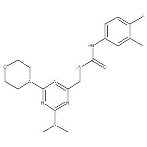 1-(3,4-Difluorophenyl)-3-((4-(dimethylamino)-6-morpholino-1,3,5-triazin-2-yl)methyl)urea Structure