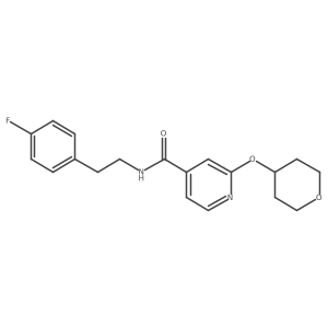 N-(4-fluorophenethyl)-2-((tetrahydro-2H-pyran-4-yl)oxy)isonicotinamide Structure