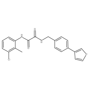 N1-(3-chloro-2-methylphenyl)-N2-(4-(furan-3-yl)benzyl)oxalamide结构式