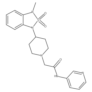 2-(4-(3-methyl-2,2-dioxidobenzo[c][1,2,5]thiadiazol-1(3H)-yl)piperidin-1-yl)-N-(pyridin-3-yl)acetamide结构式