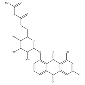 Chrysophanol-8-O-beta-D-(6'-O-malonyl)glucoside结构式