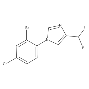 1-(2-Bromo-4-chlorophenyl)-4-(difluoromethyl)-1H-imidazole Structure