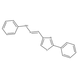 2-Phenyl-4-thiazolecarboxaldehyde 2-phenylhydrazone Structure