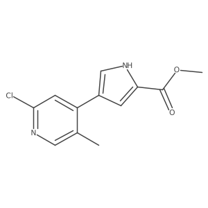 Methyl 4-(2-chloro-5-methylpyridin-4-yl)-1H-pyrrole-2-carboxylate Structure