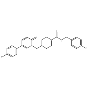 4-{[3-(4-fluorophenyl)-6-oxo-1,6-dihydropyridazin-1-yl]methyl}-N-[(4-fluorophenyl)methyl]piperidine-1-carboxamide结构式