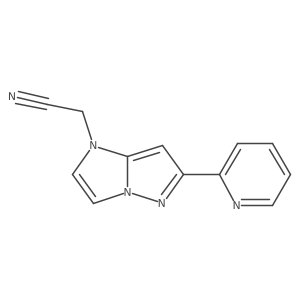 2-[6-(2-pyridyl)imidazo[1,2-b]pyrazol-1-yl]acetonitrile Structure